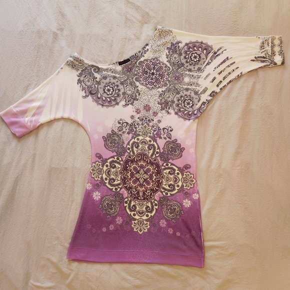 classy knit off shoulder mini dress - Picture 2 of 2